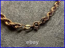 9ct Gold Rope Chain Necklace b049400166800 BKH. HH 24/10