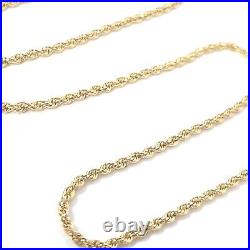 9ct Gold Rope Chain UK Hallmarked 17.25 Inches Long 2mm Wide 3.1g