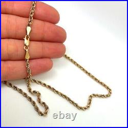 9ct Gold Rope Link Chain 9ct Yellow Gold Hallmarked Rope Link Chain 17 Inch