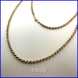 9ct Gold Rope Link Chain 9ct Yellow Gold Hallmarked Rope Link Chain 21 Inch