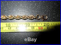 9ct Gold Rope Link Chain Necklace heavy 46.2 grams