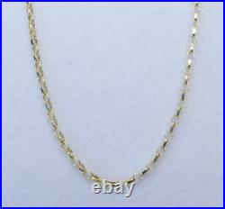 9ct Gold Round Chain Faceted Belcher Link Hallmarked 24'' 2.3grams Gift Box