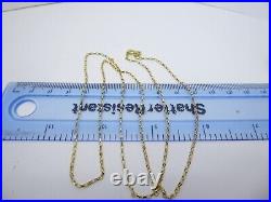 9ct Gold Round Chain Faceted Belcher Link Hallmarked 24'' 2.3grams Gift Box