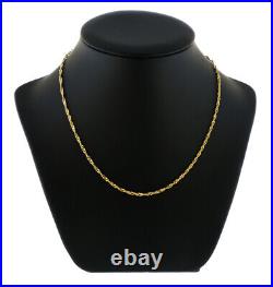 9ct Gold Singapore 2mm Chain Necklace