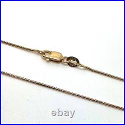 9ct Gold Snake Chain Necklace 9ct Yellow Gold Hallmarked 20 Snake Link Chain