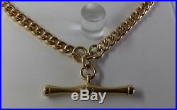9ct Gold Solid Graduated Double Albert Chain. 18 Inch. 41.3g. Hallmarked. NEW