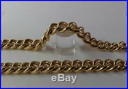 9ct Gold Solid Graduated Double Albert Chain. 18 Inch. 41.3g. Hallmarked. NEW