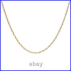 9ct Gold Solid Link Chain Necklace 16 24 Inches