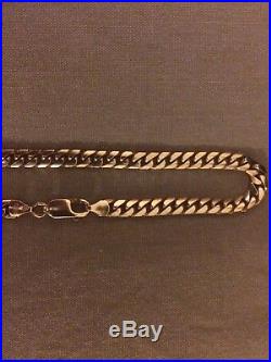 9ct Gold Solid Very Heavy Curb Chain Necklace Not Scrap