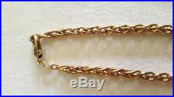 9ct Gold Spiga Chain (18 inches) and Matching Bracelet