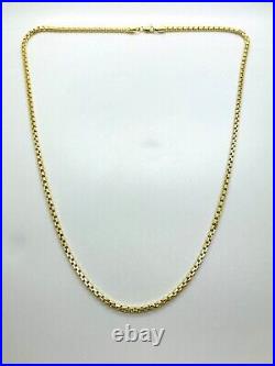 9ct Gold Square Box Belcher Chain 3.3mm 20 -CHEAPEST ON EBAY