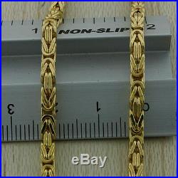 9ct Gold Square Byzantine Chain-26.25-4mm-24.9g Hallmark RRP £1010 CL11