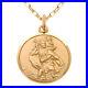 9ct Gold St Christopher Pendant Necklace with 20 9ct gold chain & gift box