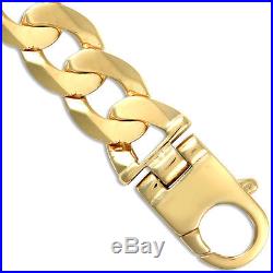 9ct Gold Traditional Heavyweight Curb Chain Bracelet 9 inch