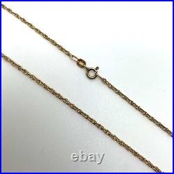 9ct Gold Twist Link Chain 9k Yellow Gold Hallmarked 19 Inch Rope Chain Necklace
