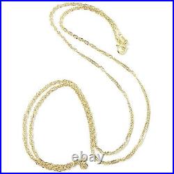 9ct Gold Twisted Chain Thin Singapore Style Links 1.5mm 24 22 20 18 16