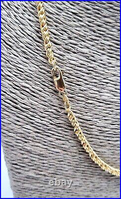 9ct Gold Twisted Link/Rope Chain/Necklace