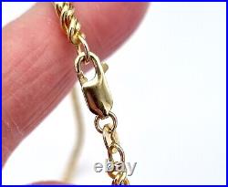 9ct Gold Twisted Link/Rope Chain/Necklace