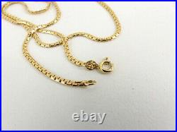 9ct Gold Venetian Chain Flat Weave 2mm width 7.4grams 18'' 46cm with Gift Box