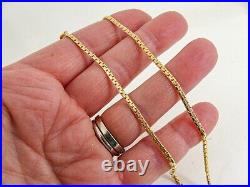 9ct Gold Venetian Chain Flat Weave 2mm width 7.4grams 18'' 46cm with Gift Box