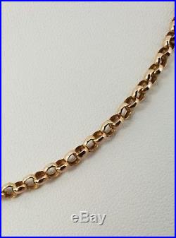 9ct Gold Victorian Belcher Link Muff / Guard Chain 18 Necklace. Superb. NICE1