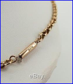 9ct Gold Victorian Belcher Link Muff / Guard Chain 18 Necklace. Superb. NICE1