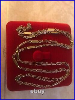 9ct Gold Vintage / Antique Edwardian long necklace 30 inches