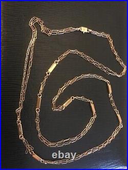 9ct Gold Vintage / Antique Edwardian long necklace 30 inches