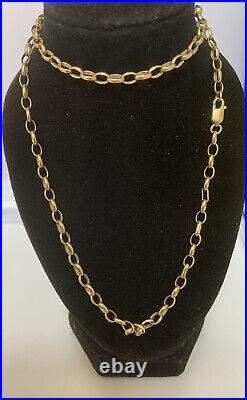9ct Gold Vintage Oval Belcher Chain. 9.2g. 18. Fabulous