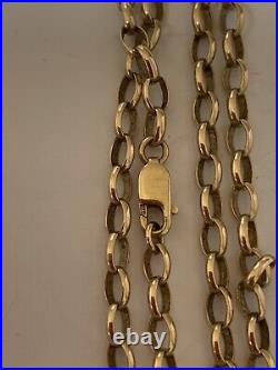 9ct Gold Vintage Oval Belcher Chain. 9.2g. 18. Fabulous