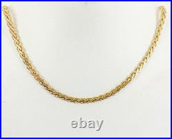 9ct Gold Weave Chain Flat Link Hallmarked 3.7grams 16'' with gift box