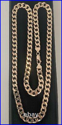 9ct Gold Yellow Curb Solid Heavy Chain Necklace Not Scrap