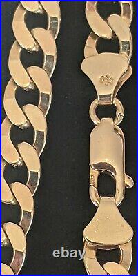 9ct Gold Yellow Curb Solid Heavy Chain Necklace Not Scrap