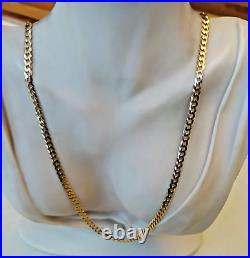 9ct Gold curb chain Chamfered edge (Cuban) Weight 11.1 grams Length 24 inch