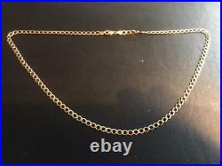 9ct Gold flat curb necklace