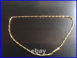 9ct Gold flat curb necklace