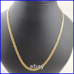 9ct Gold quality curb/Cuban chain chamfered edge Weight 9.4 grams length 20