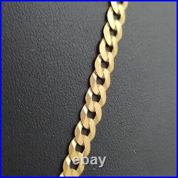 9ct Gold quality curb/Cuban chain chamfered edge Weight 9.4 grams length 20
