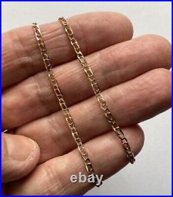 9ct Hallmarked Fancy Link Chain. 18 Length. Width 2.5mm. 4.6 grams