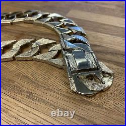 9ct Huge Heavy Chunky Yellow Gold Flat Curb Chain 353g Hallmarked XRF Checked
