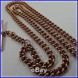 9ct Rose Gold 19 Double Albert Chain