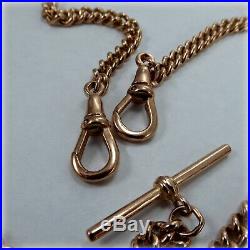 9ct Rose Gold 19 Double Albert Chain