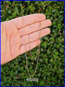 9ct Rose Gold Box Rolo Chain Hallmarked Gold 20 Long 2 grams Long 375