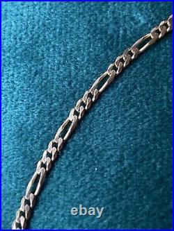 9ct Rose Gold Figaro Solid Chain Necklace 18 Inches X 3mm 6.16g Hallmarked