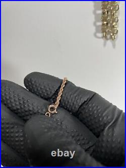 9ct Rose Gold Hollow Rope Chain 16