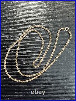 9ct Rose Gold Rope Necklace New