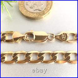 9ct SOLID GOLD CURB CHAIN 20 3/8 MEN'S 30.95g GORGEOUS