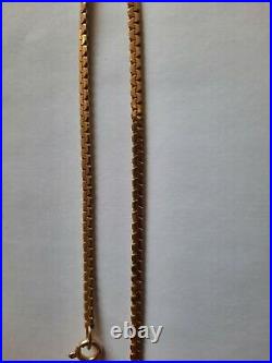 9ct Solid Gold Chain. 22 Inch. 12.4g Barely worn. No wear to links or catch