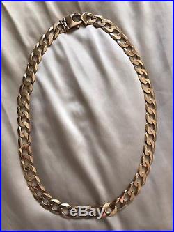 9ct Solid Gold Curb Chain 4 Ounces