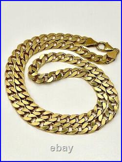 9ct Solid Gold Curb Chain Heavy 42 Grams 19 3/4 Inch (02)